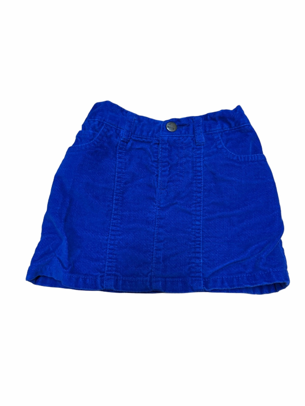 Old Navy Girls 3T Royal Blue Velour Pull On Mini Skirt Stretch Soft Casual Play - Picture 1 of 6